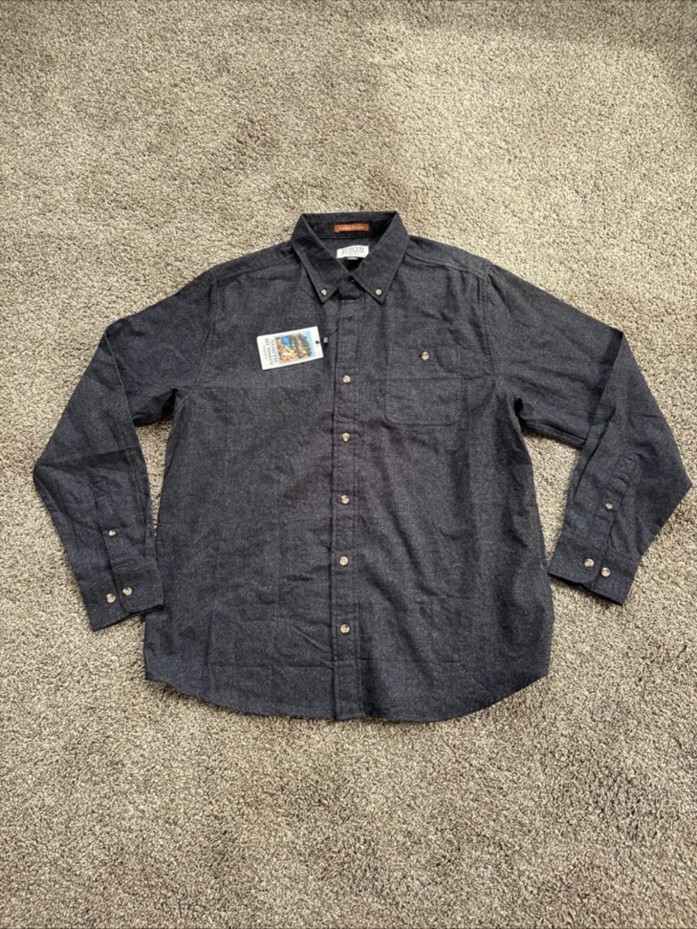 North Hudson Outfitters Men's Large NWT Charcoal Button-Down Shirt